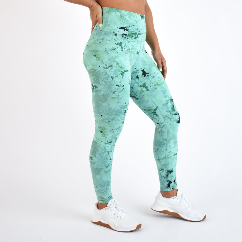Mint Crystal High Rise Workout Leggings
