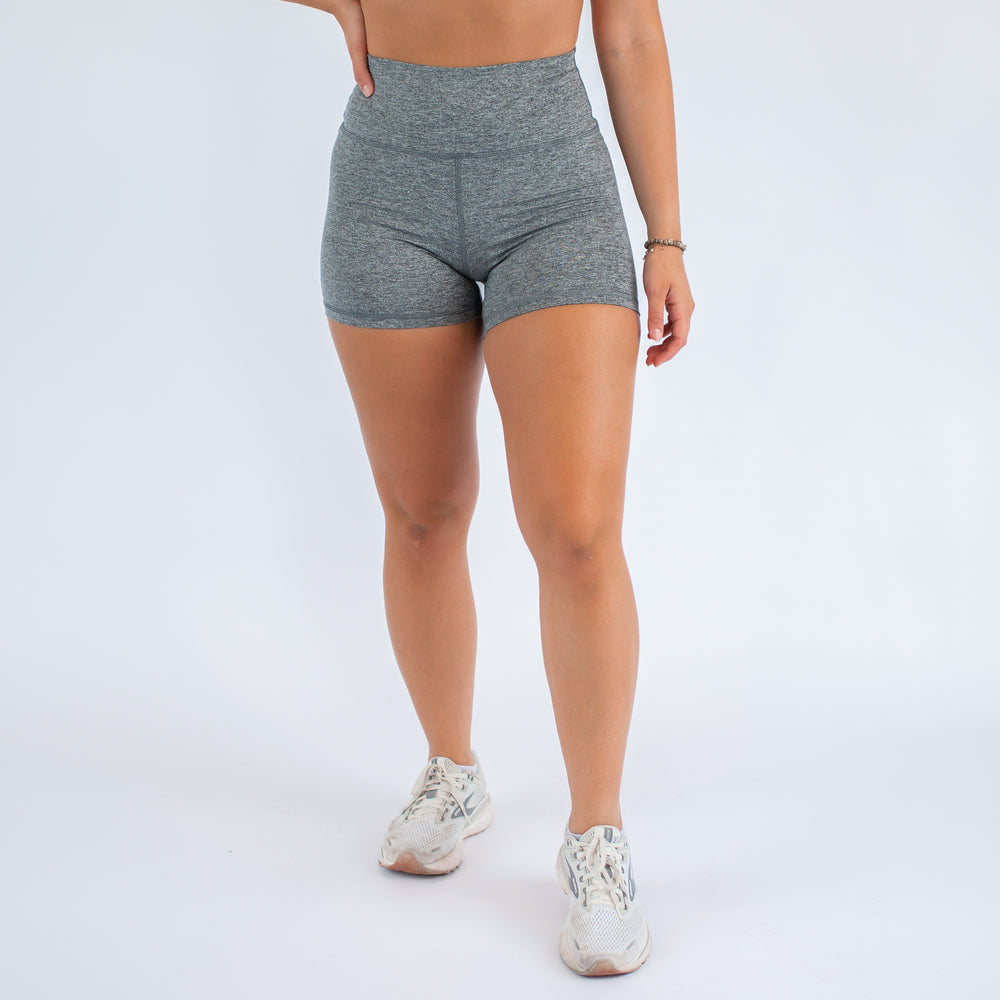 Heather Peat High Rise Spandex Shorts