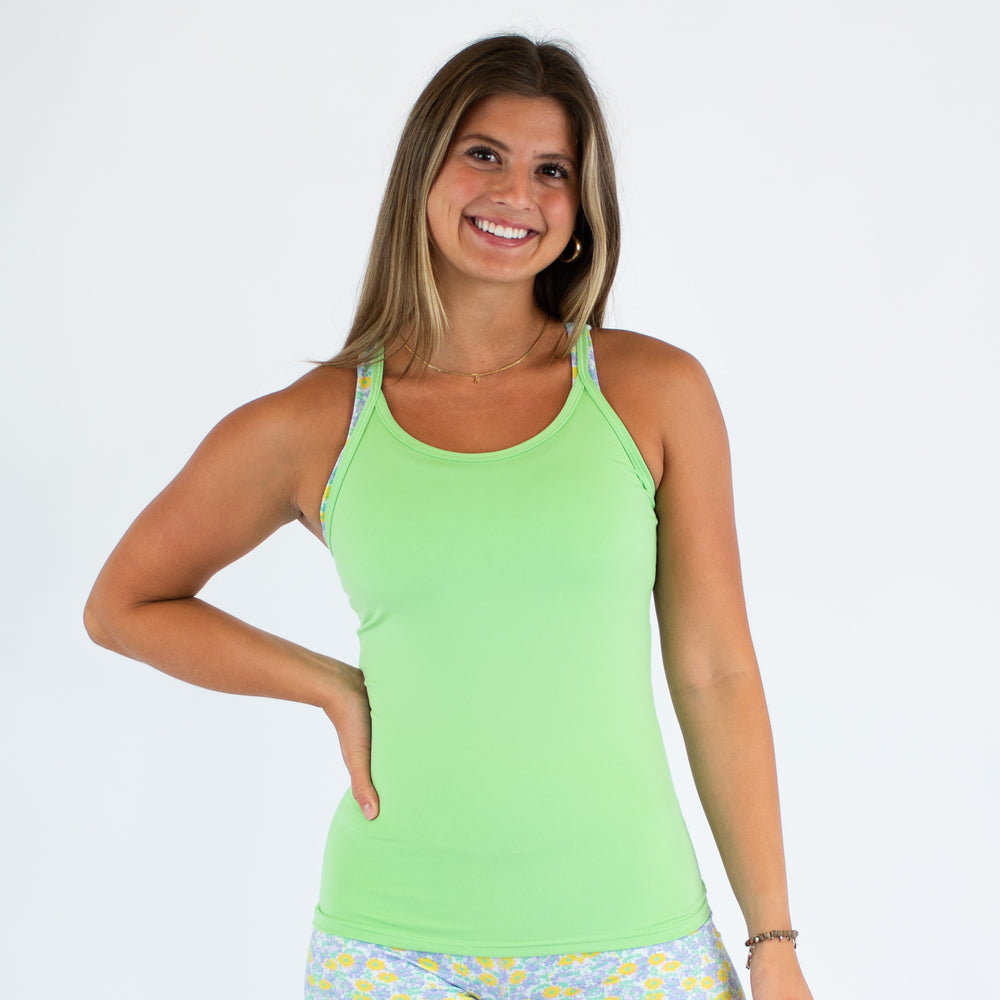 Summer Green Full Length Workout Tank - Switch Up