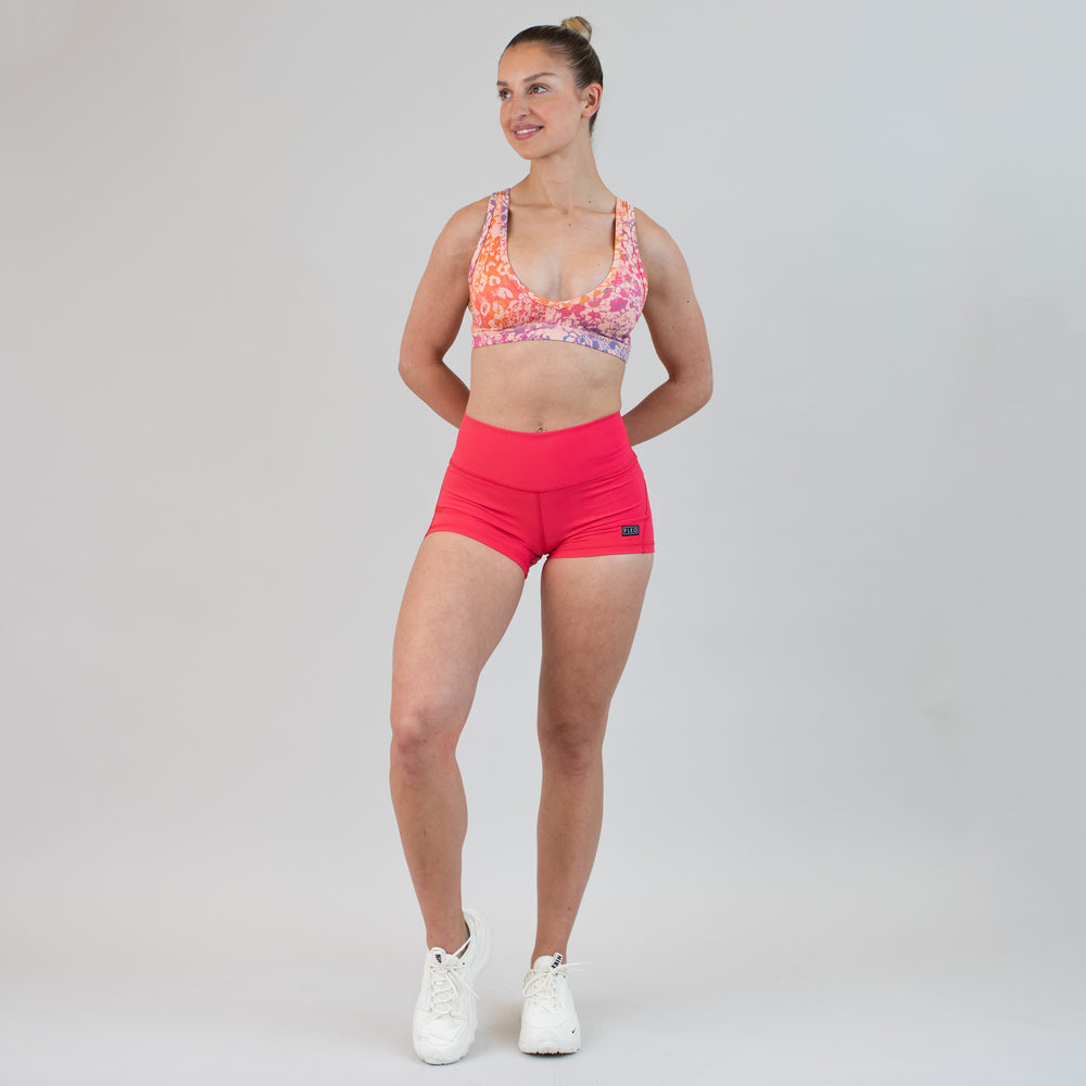 Teaberry Mid Rise Contour Training Shorts For Women