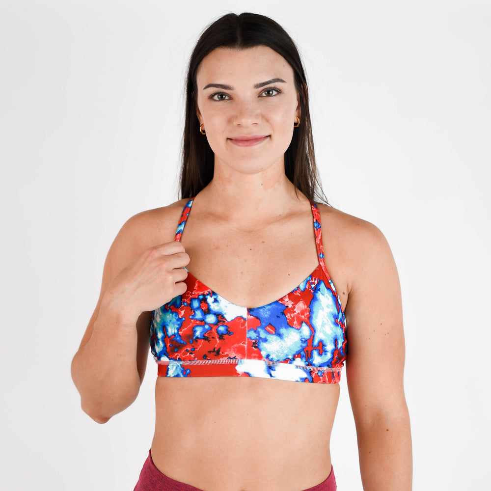 Red White and Blue Sports Bra - Reinette by FLEO