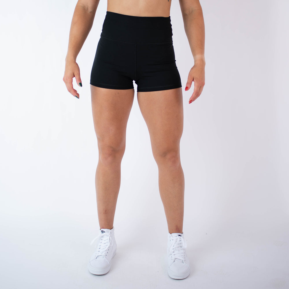 Black High Rise Booty Gym Shorts