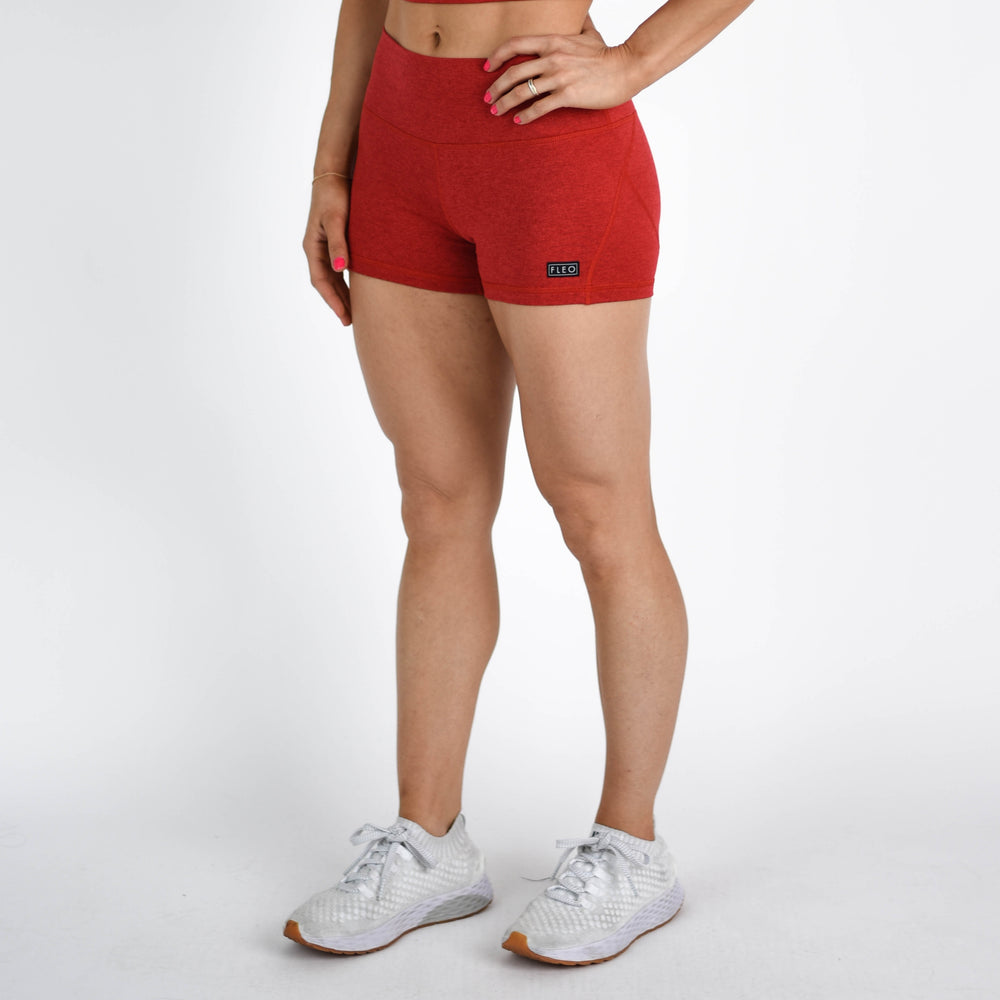 Heather Chili Apex Contour Training Shorts For Women