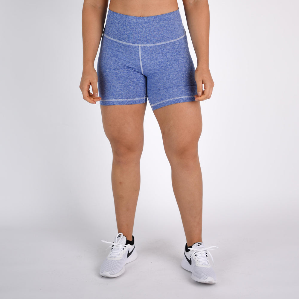 Heather Royal Biker Shorts