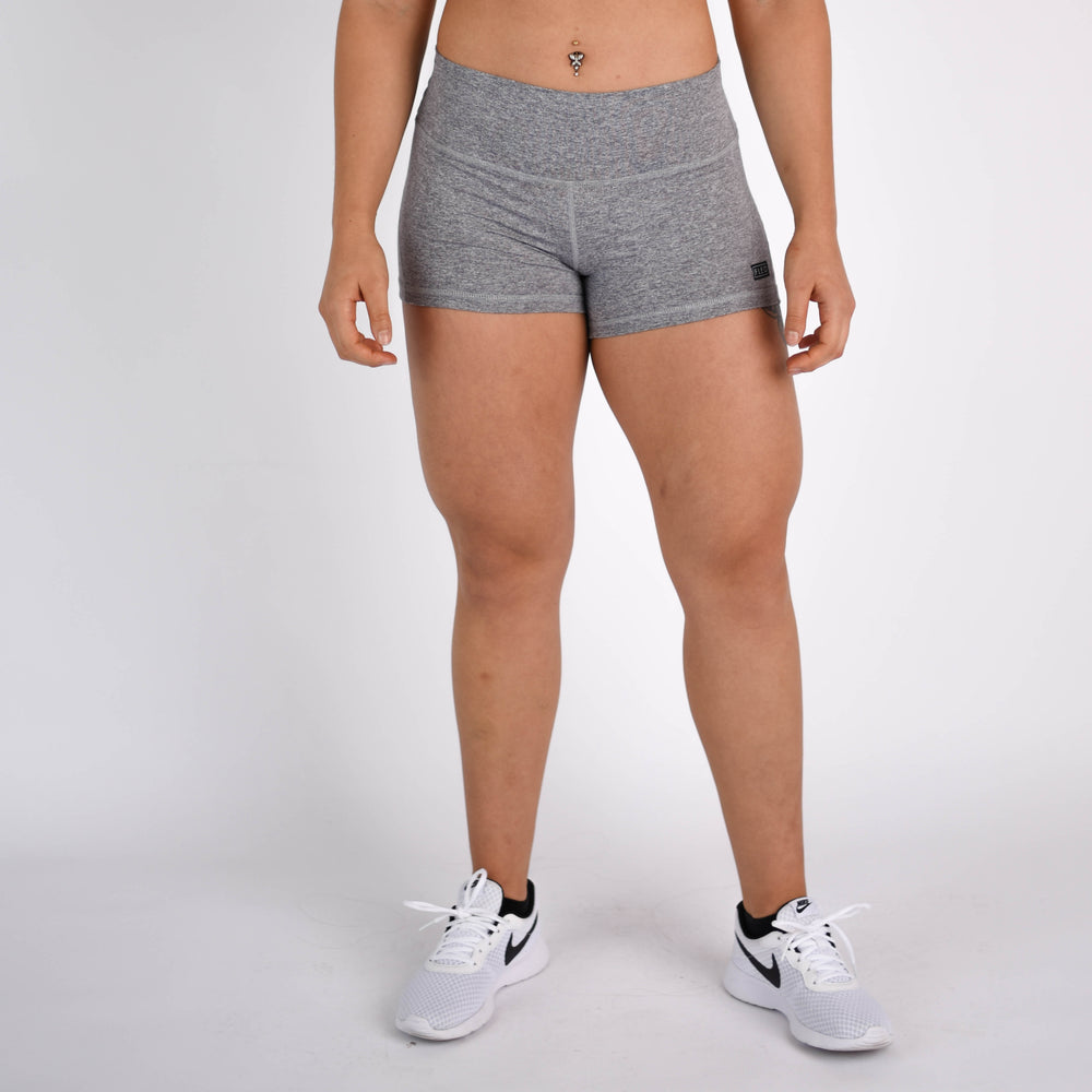 Heather Silver Apex Contour Training Shorts For Women