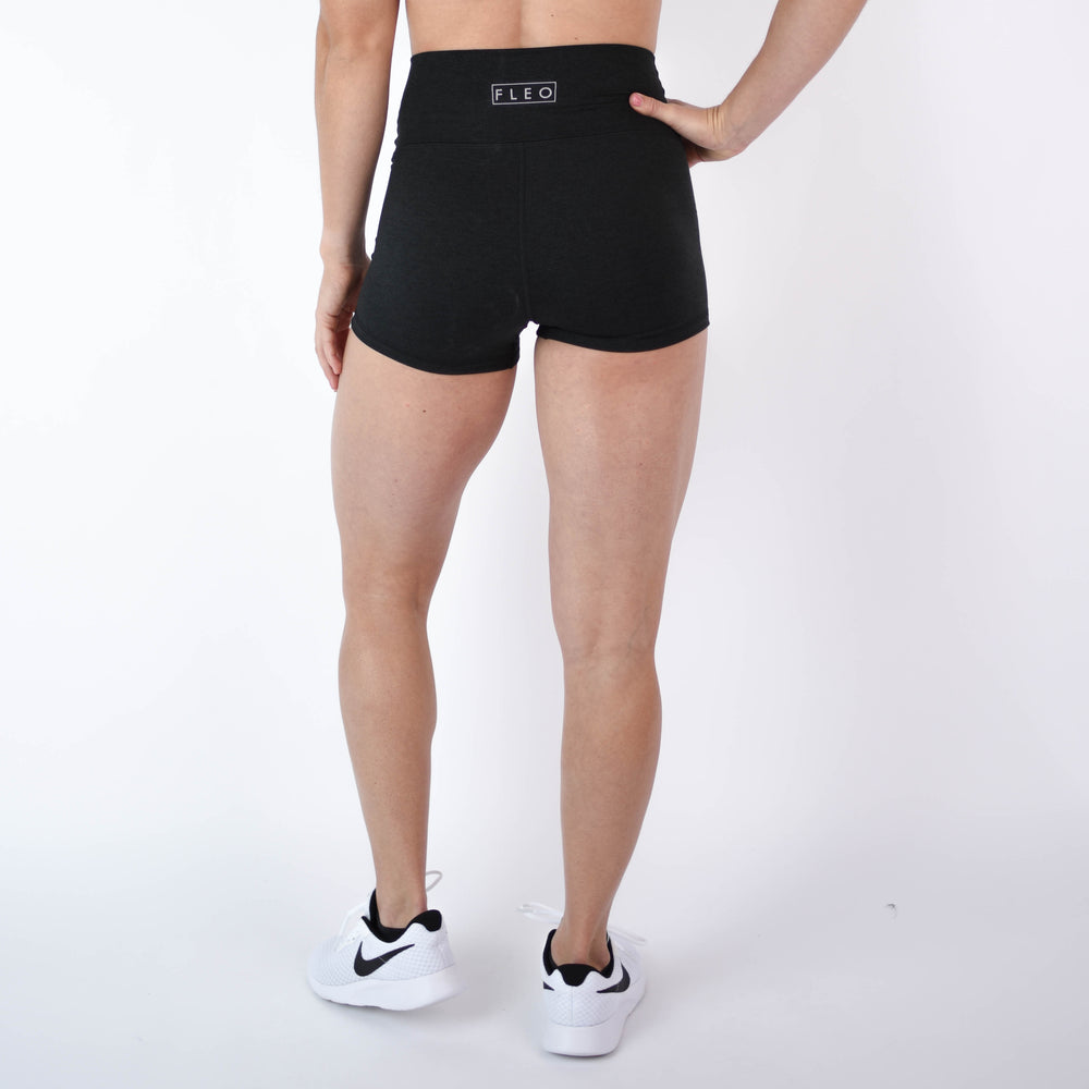 Heather Black High Rise Original Spandex Shorts