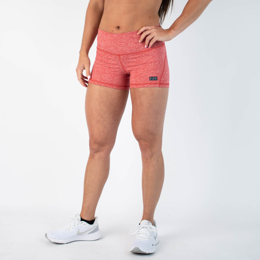 Heather Salsa Mid Rise Contour Training Shorts For Women