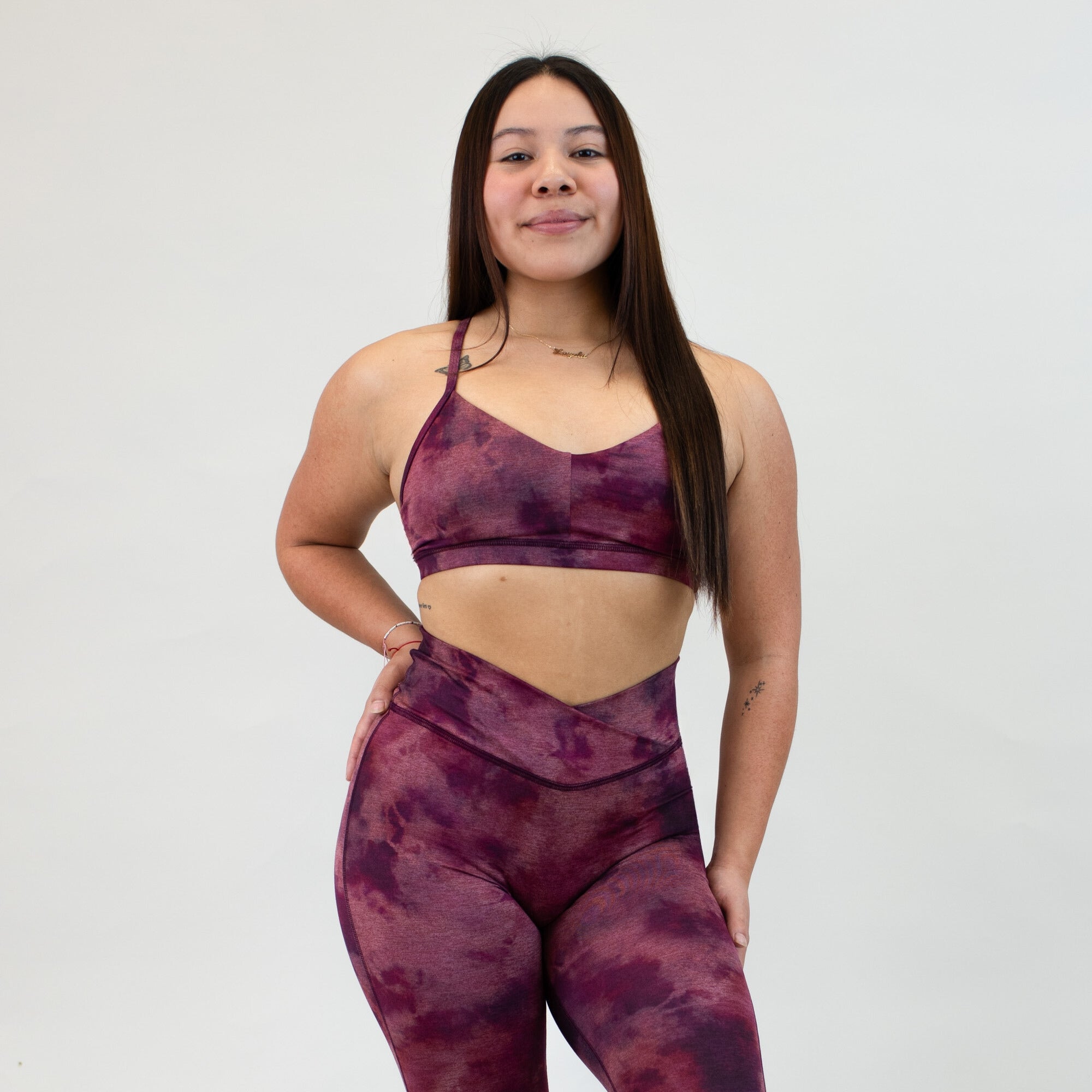 Ruby Smoke Athletic Sports Bra - Reinette by FLEO