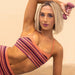 Apricot Multi Stripe Austin Sports Bra - Medium Support by FLEO - 2