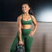 Heather Winter Pine Tate Racerback Sports Bra - Light Support by FLEO - 1