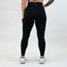 Black V Waistband Leggings 7/8 25" - Mid High Rise