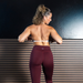 Heather Deep Noir + White Hailey Sports Bra - Light Support by FLEO - 2