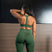 Heather Winter Pine Tate Racerback Sports Bra - Light Support by FLEO - 2