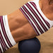 Heather White Multi Stripe Austin Sports Bra - Medium Support by FLEO - 3