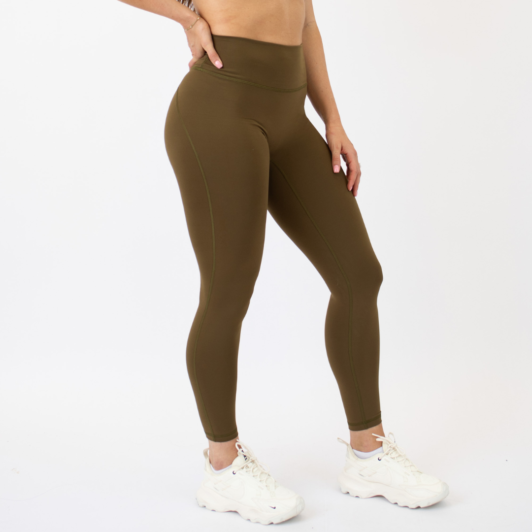 No Front Seam Leggings Bundle: Dark Sage | Heather Cedarwood | Heather Calm Blue
