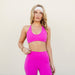 Hot Fuchsia SmoothSculpt Raven Sports Bra - Light Support by FLEO - 4