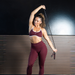 Heather Deep Noir + White Hailey Sports Bra - Light Support by FLEO - 4