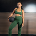 Heather Winter Pine Tate Racerback Sports Bra - Light Support by FLEO - 4
