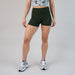 Heather Green Contoured High Rise Spandex Short - 5" - Go Go