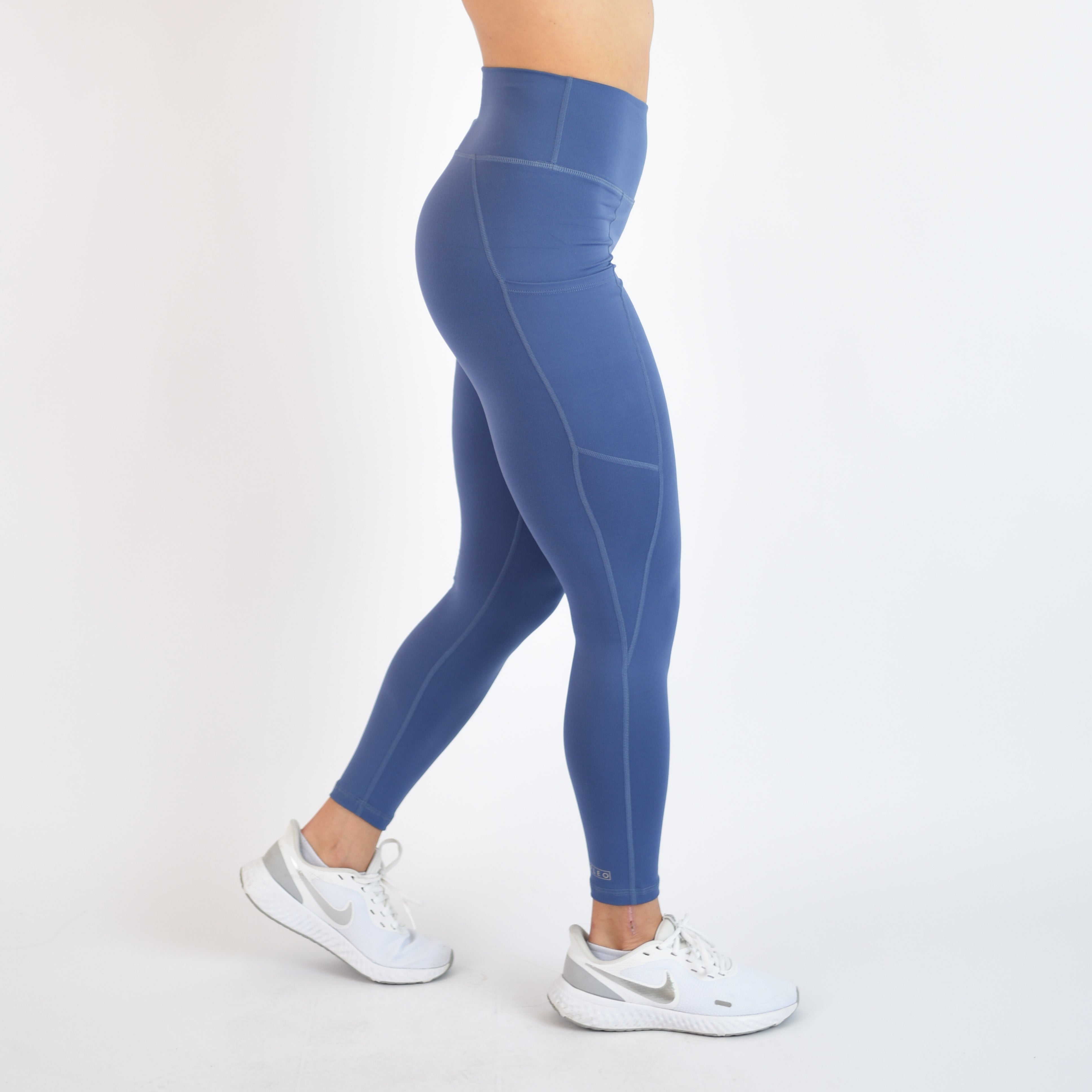 Gray Blue Workout Pocket Leggings - Reverie