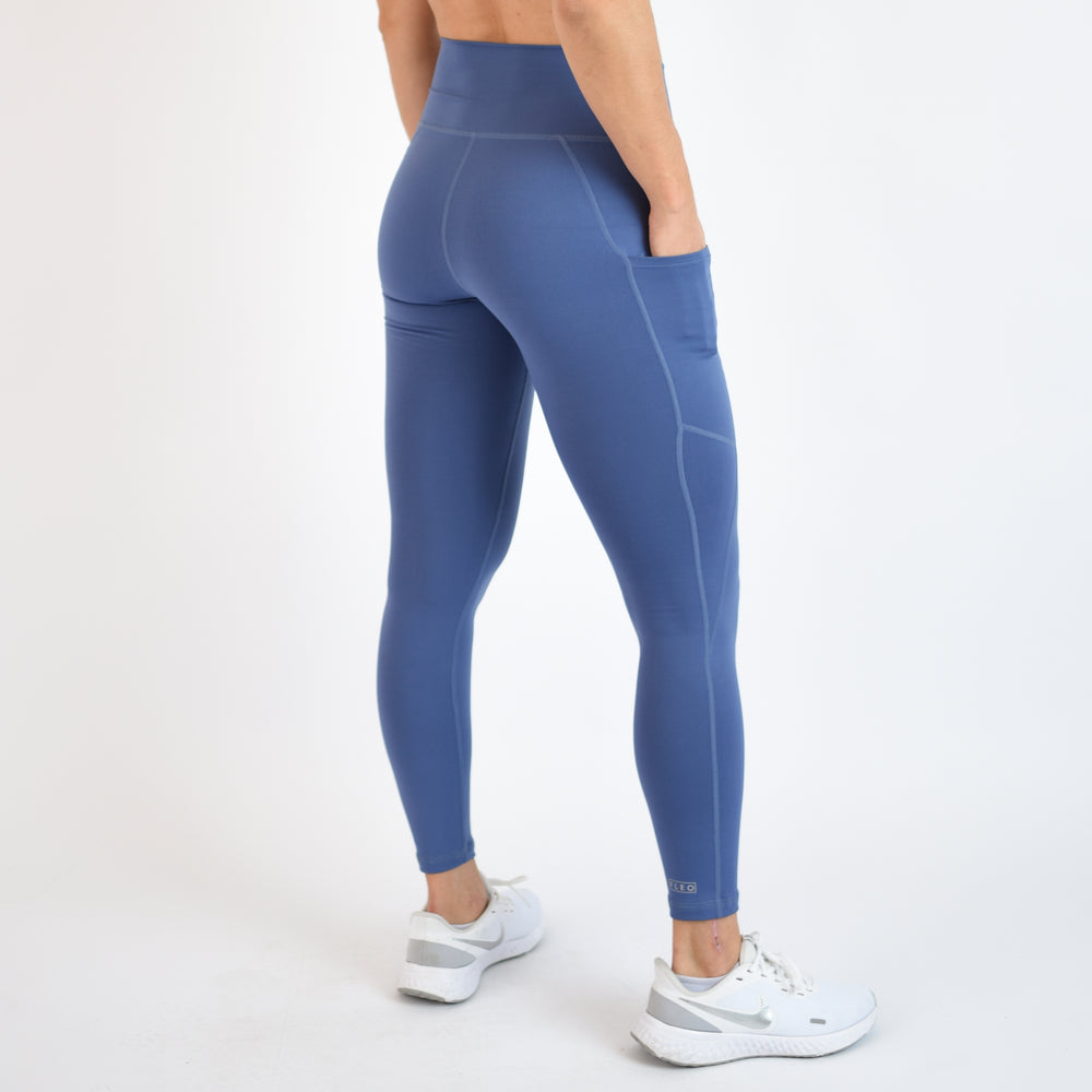 Gray Blue Workout Pocket Leggings - Reverie