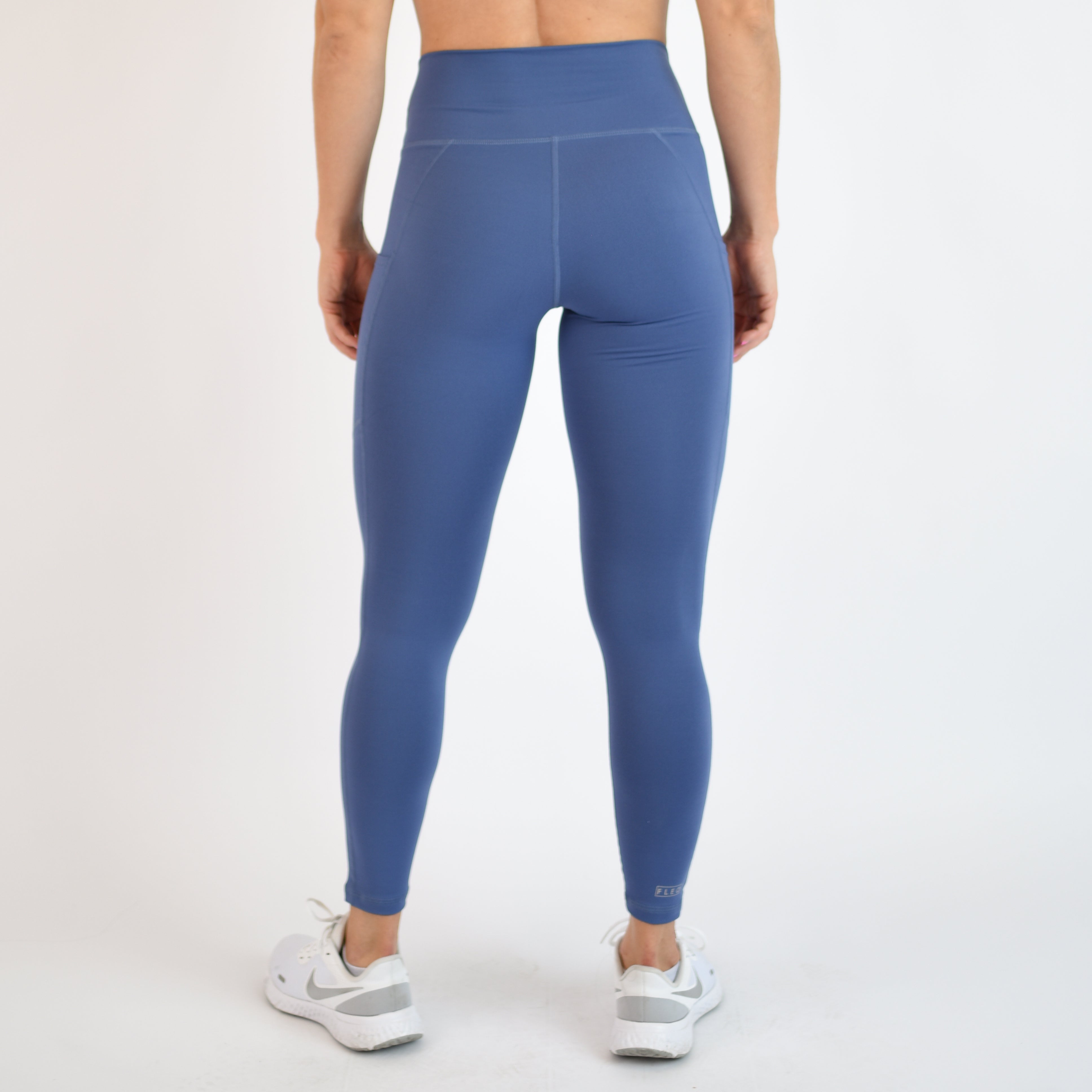 Gray Blue Workout Pocket Leggings - Reverie