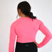 Electric Pink Women's Long Sleeve Shirt - Cropped - Foundation