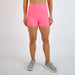 Heather Electric Pink High Rise Spandex Shorts