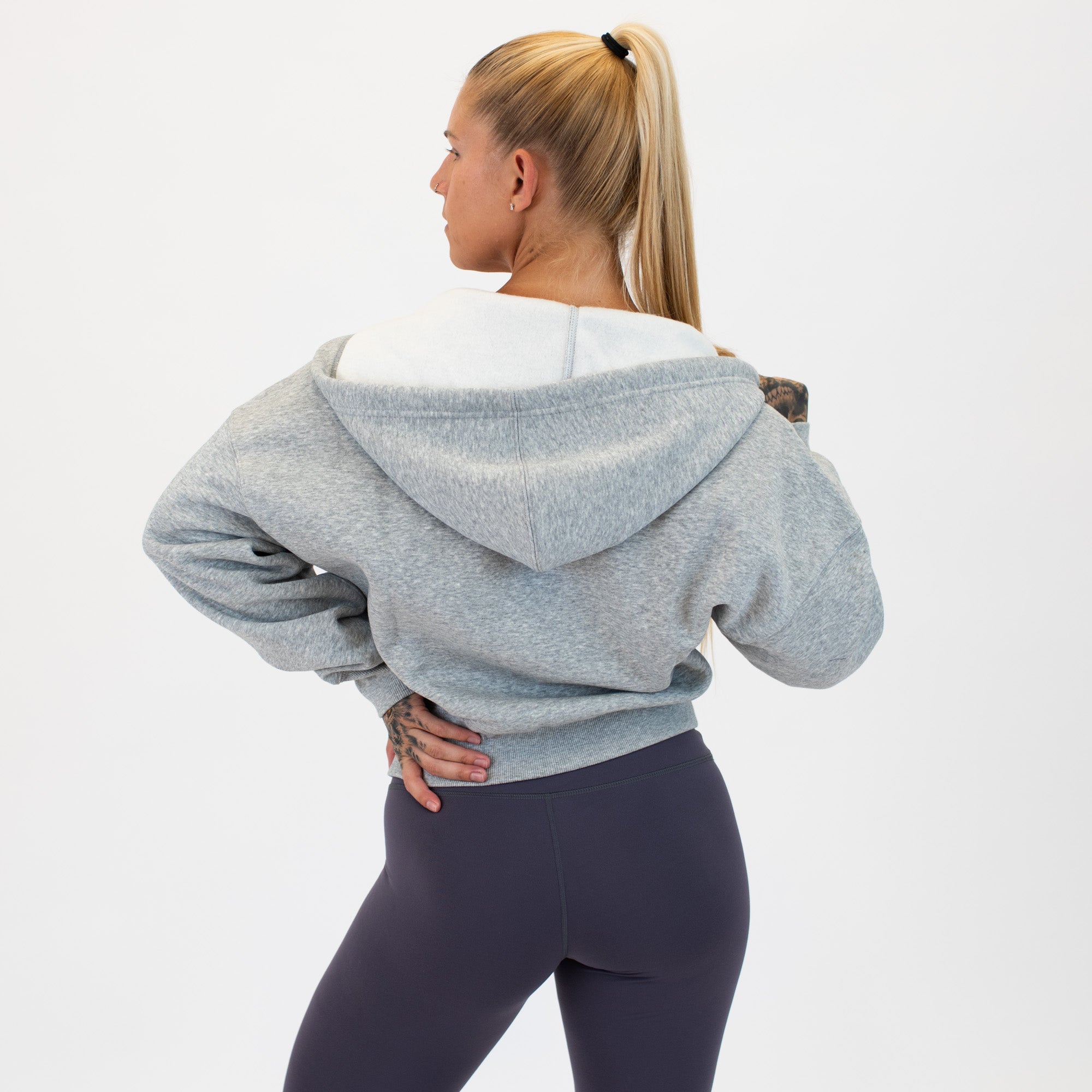 Essence Crop Zip Up Hoodie