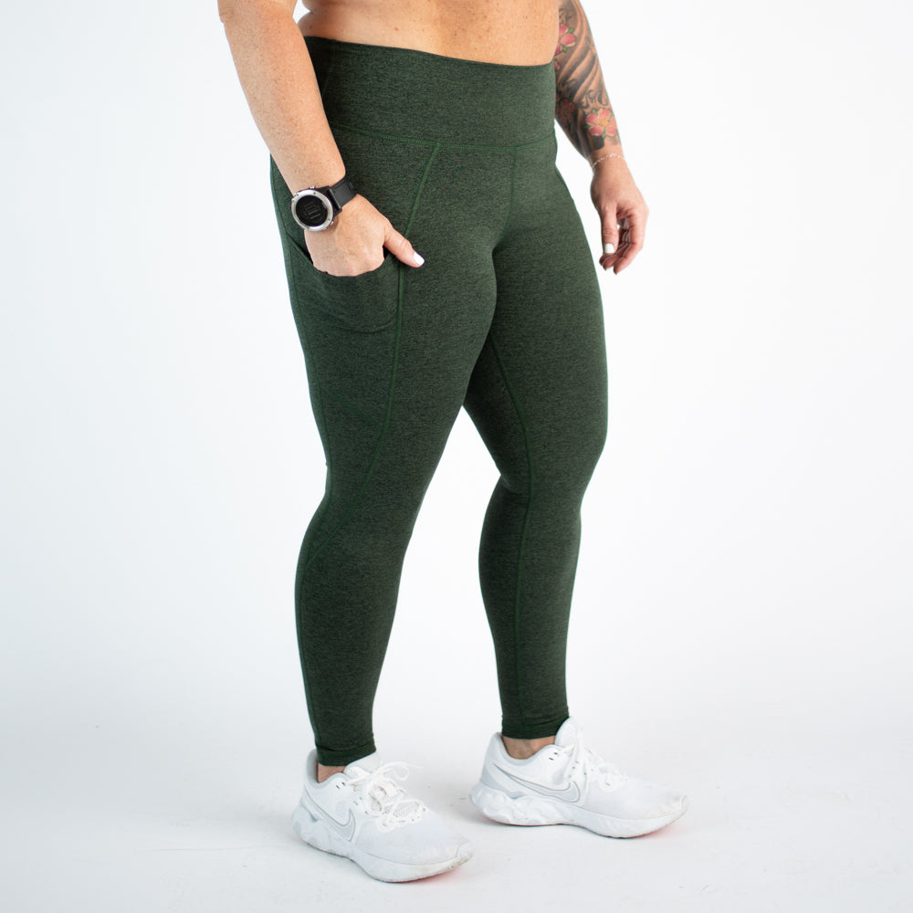 Green Workout Pocket Leggings - Reverie