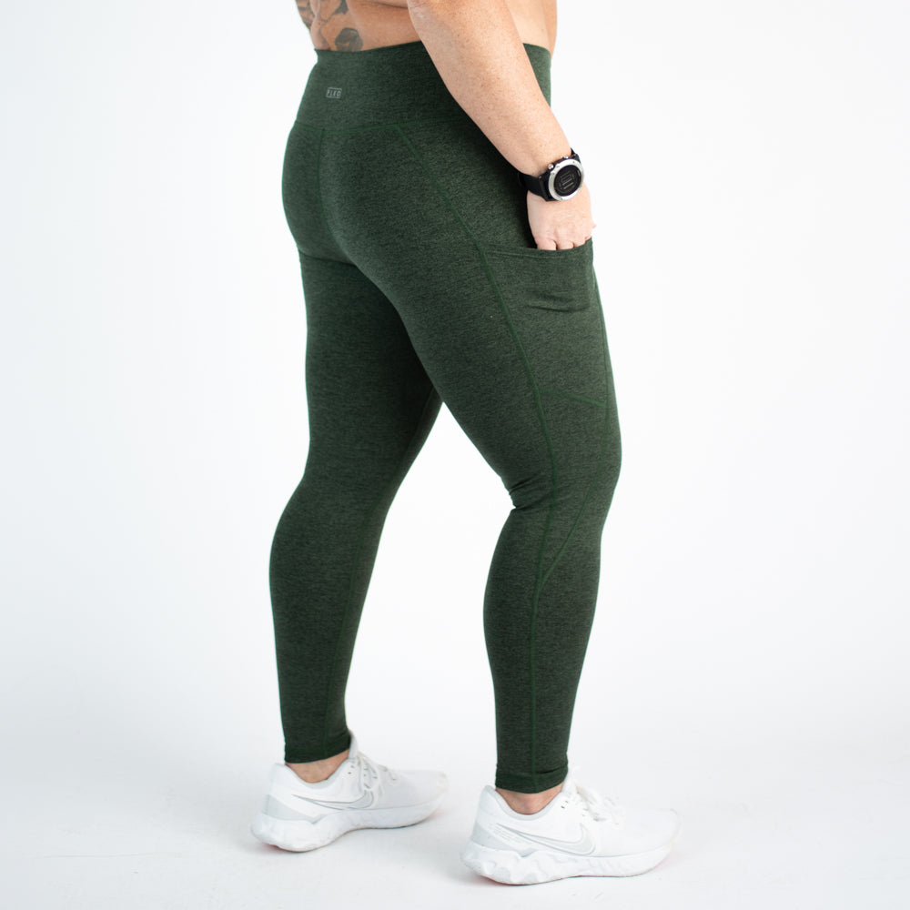 Green Workout Pocket Leggings - Reverie