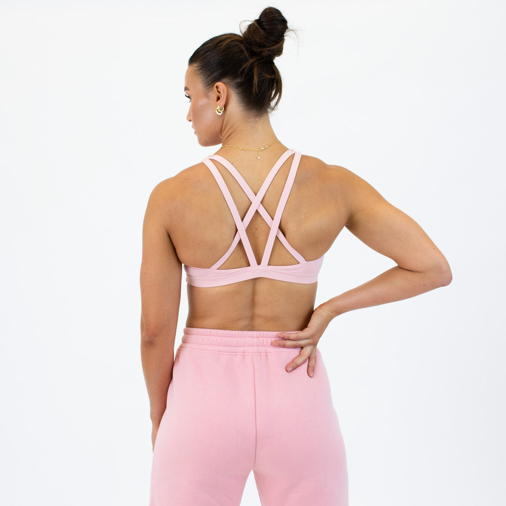 Strawberry Cream Sports Bra - Isla Scoop Neck