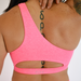 Heather Pink One Shoulder Sports Bra - Sylvie