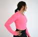 Electric Pink Women's Long Sleeve Shirt - Cropped - Foundation