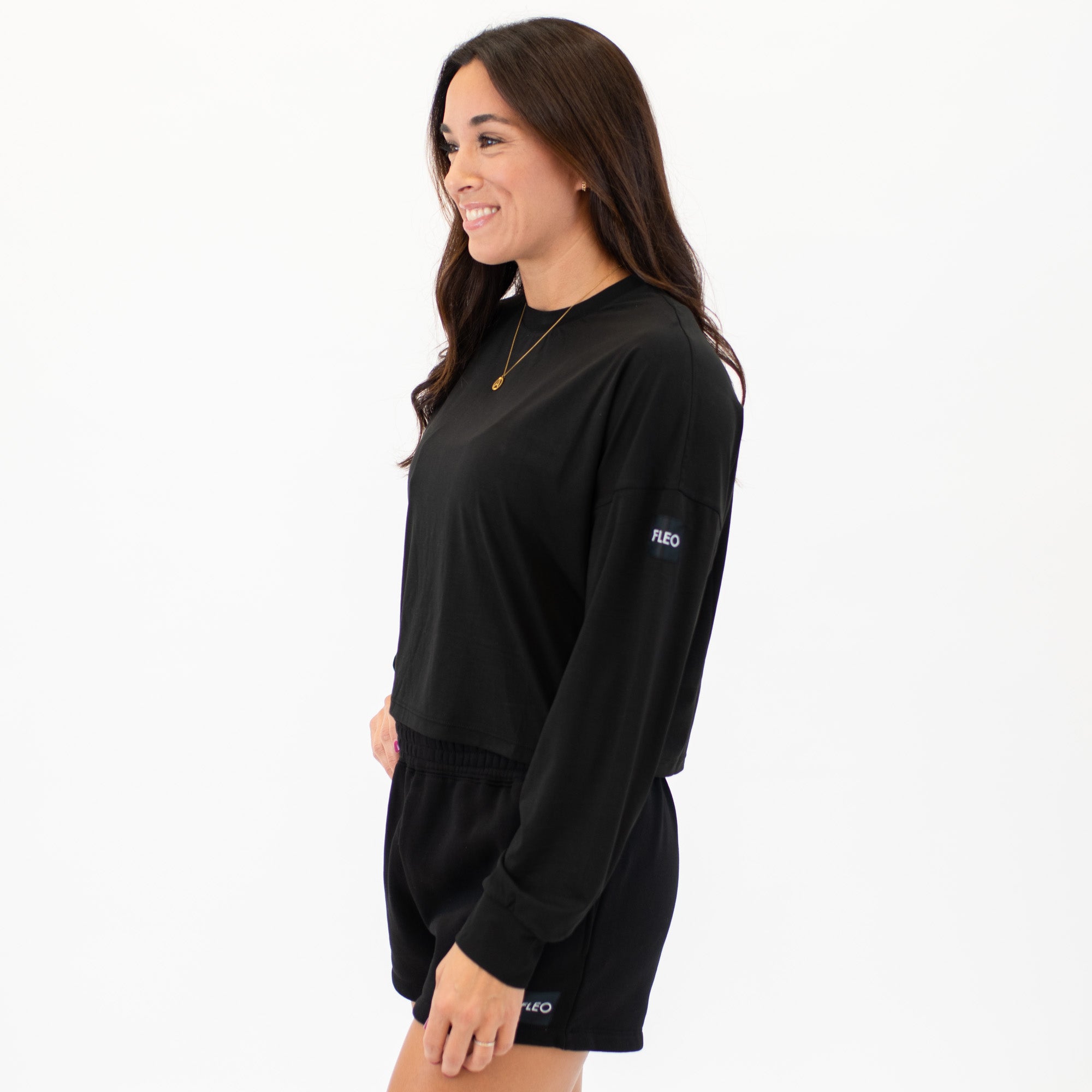 Affinity Oversized Long Sleeve Crop Tee