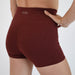 Heather Cabernet No Front Seam High Rise Spandex Shorts