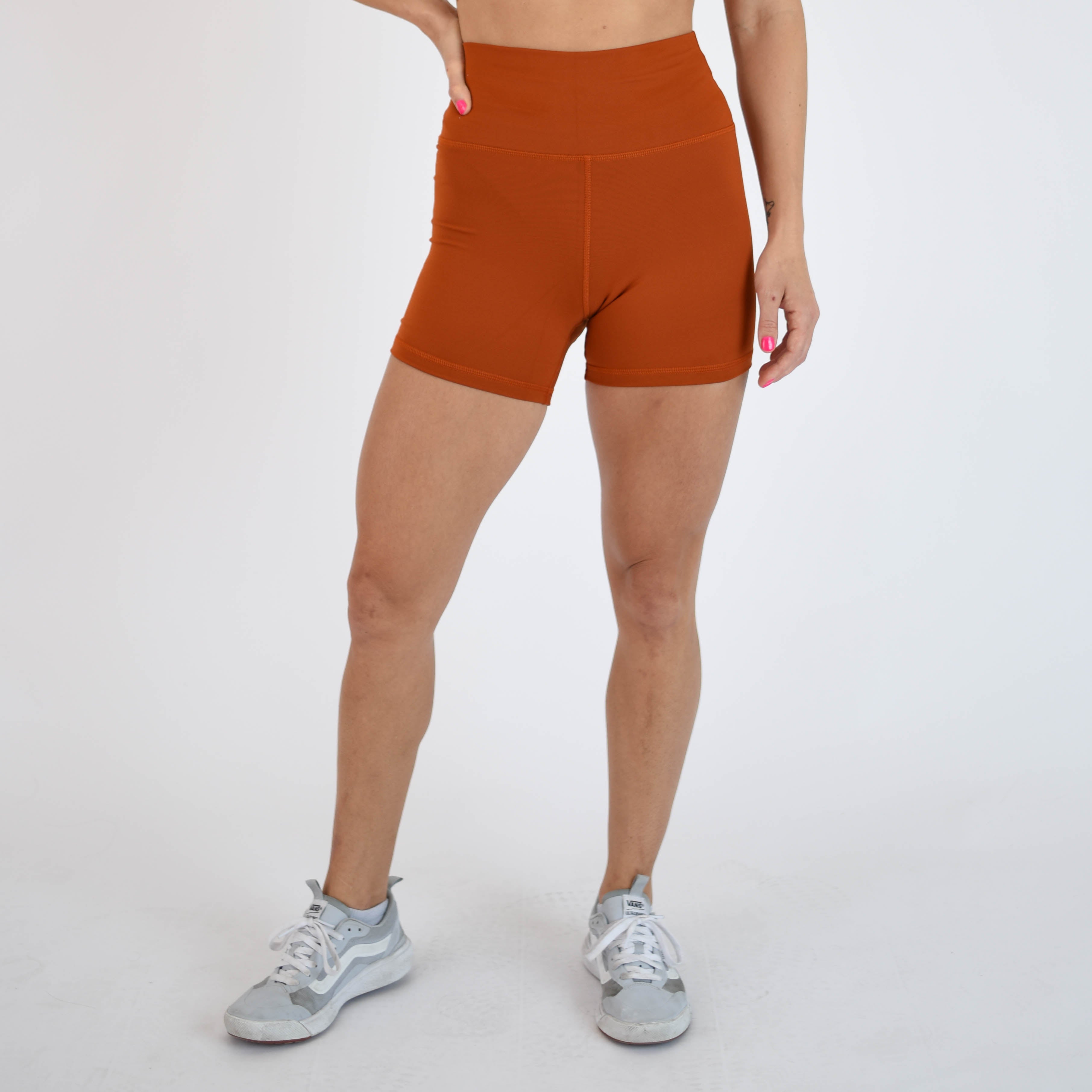 Copper Kissed High Rise Spandex Shorts