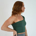 Green One Shoulder Sports Bra - Sylvie