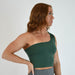 Green One Shoulder Sports Bra - Sylvie