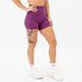 Heather Grape Kiss High Rise Spandex Shorts