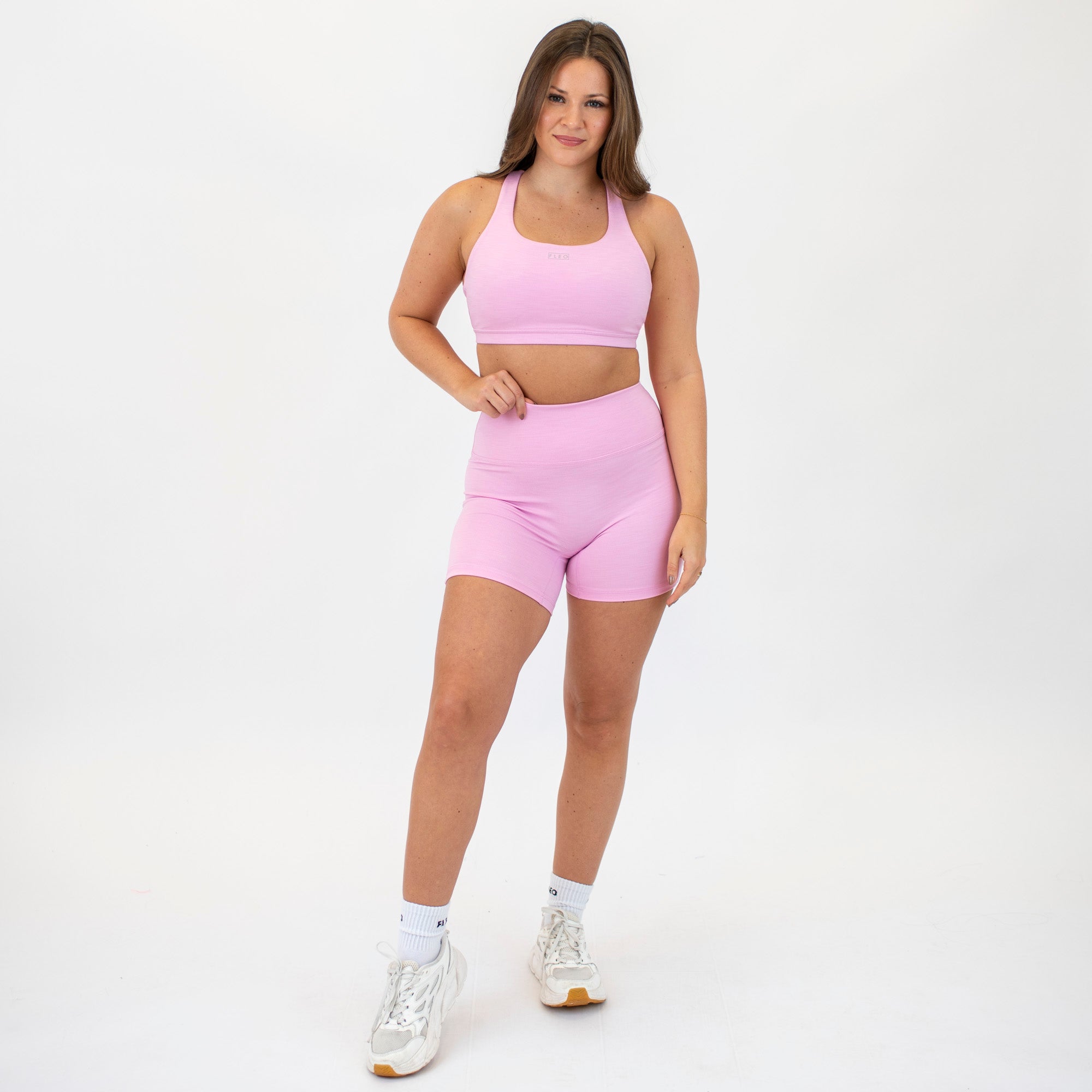 Pink Frosting No Front Seam High Rise Spandex Shorts