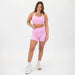 Pink Frosting No Front Seam High Rise Spandex Shorts