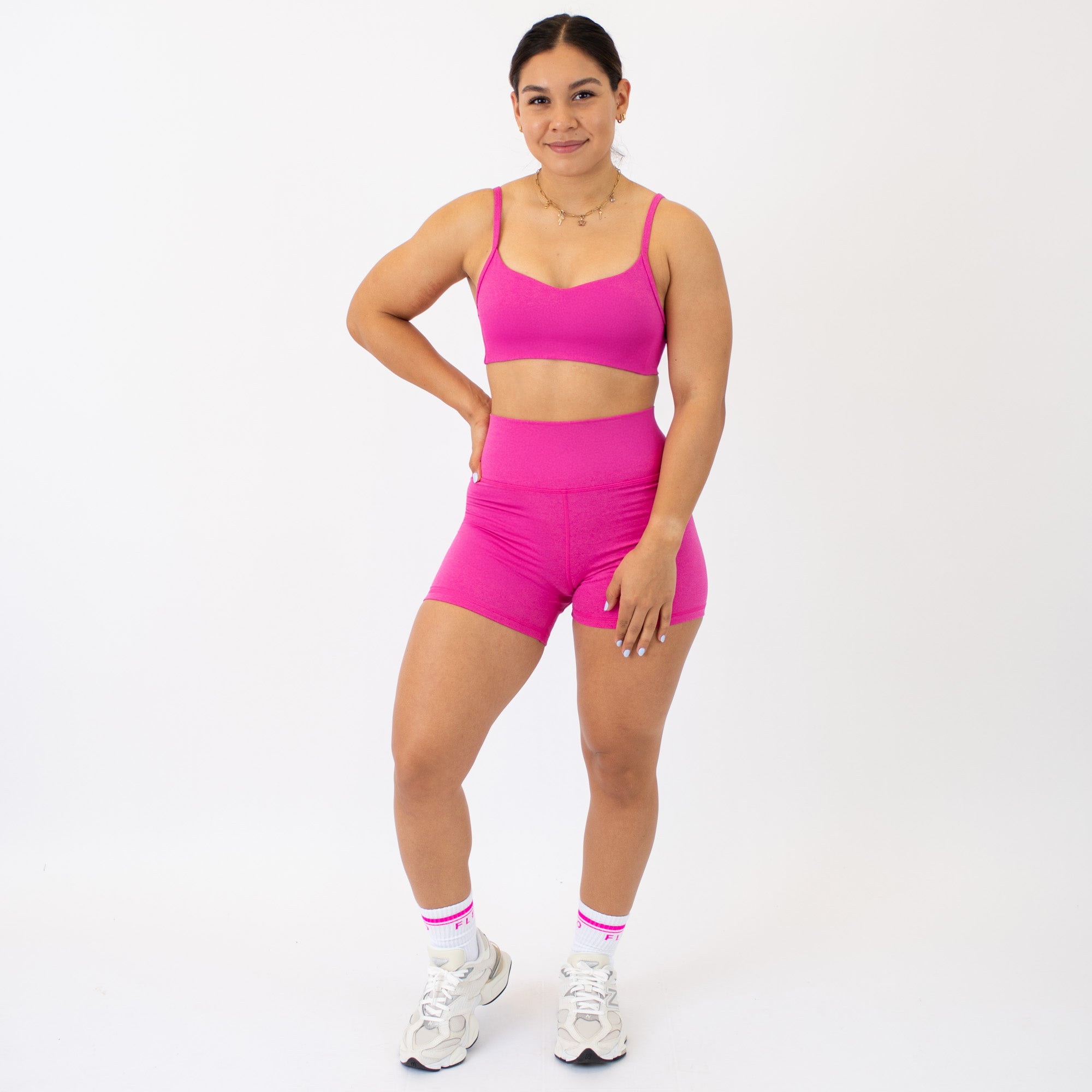 Heather Electric Raspberry Revolve Sports Bra - Light Support