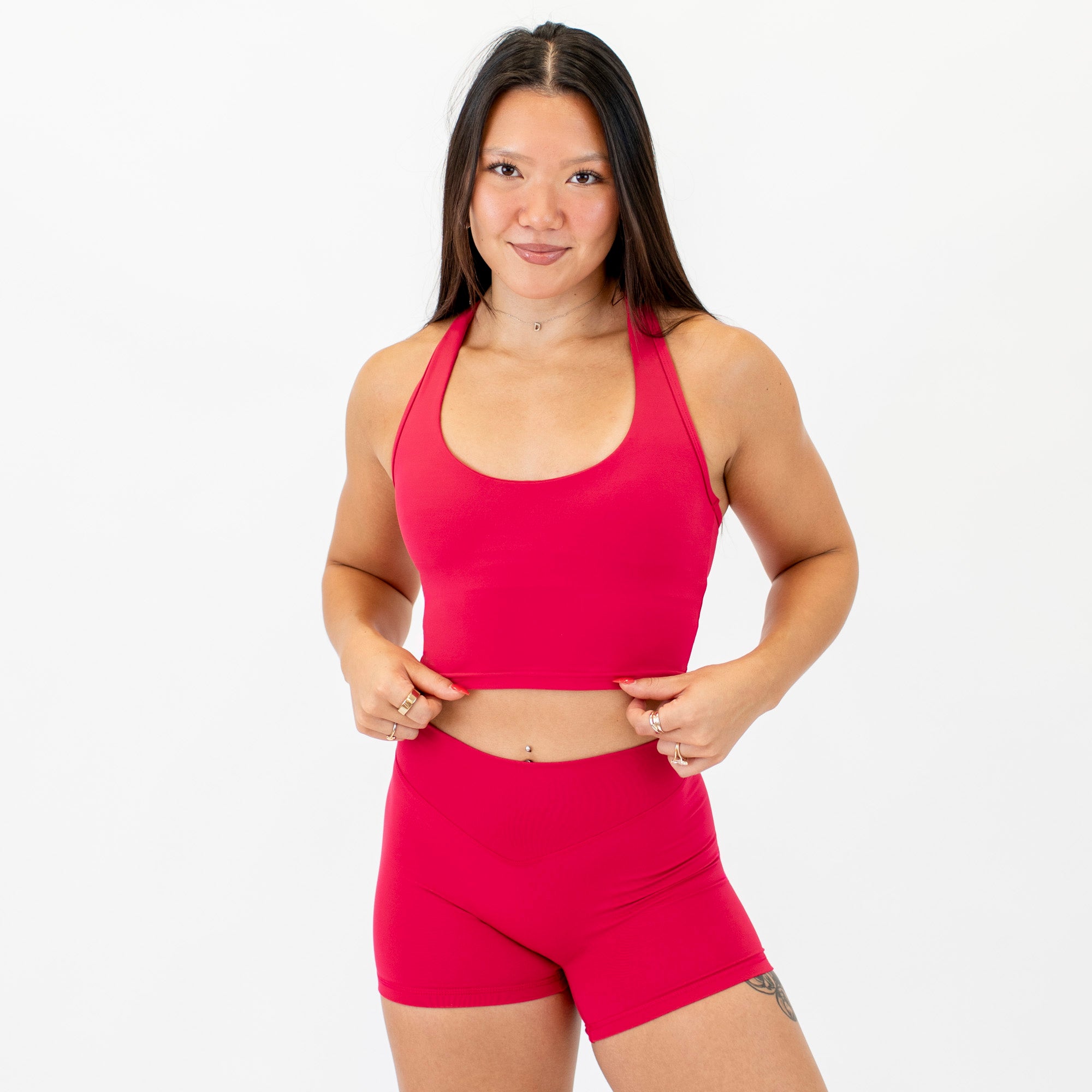 Jazzy Core T Back Crop Tank - Fitted