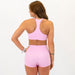 Racerback Sports Bra - Sage in Pink Frosting