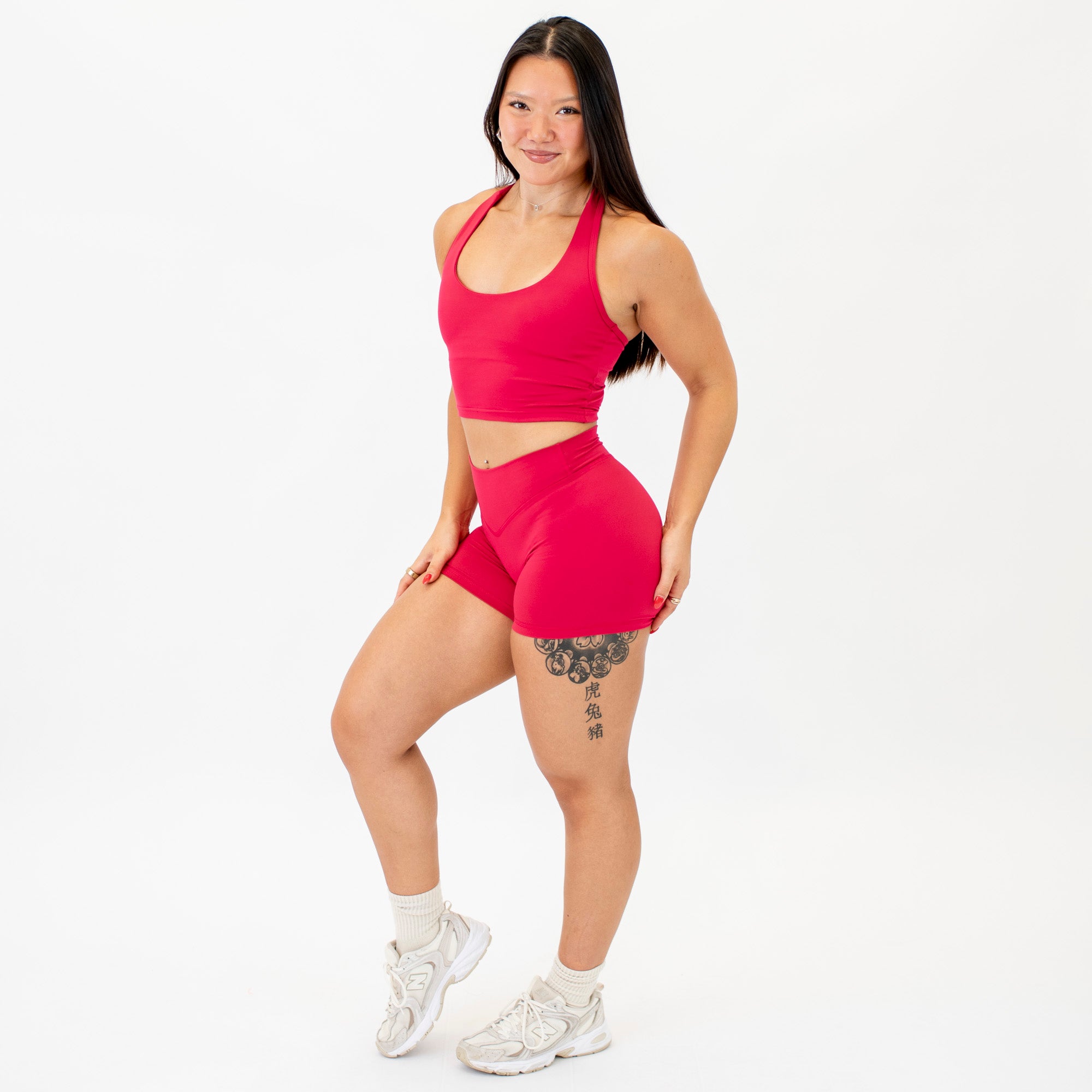 Jazzy V Waistband No Front Seam High Rise Shorts