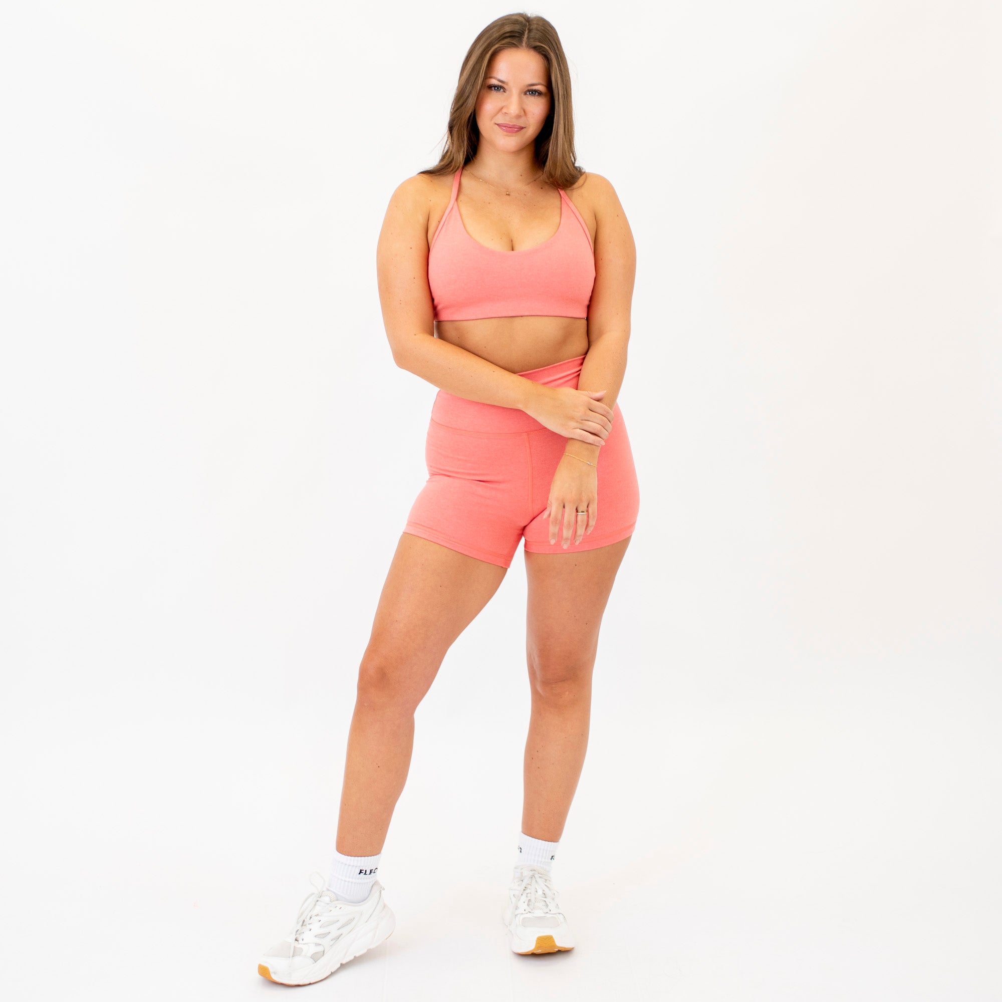 Racerback Sports Bra - Lila in Heather Begonia