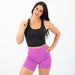 Heather Onyx Racerback Crop Tank - Fitted