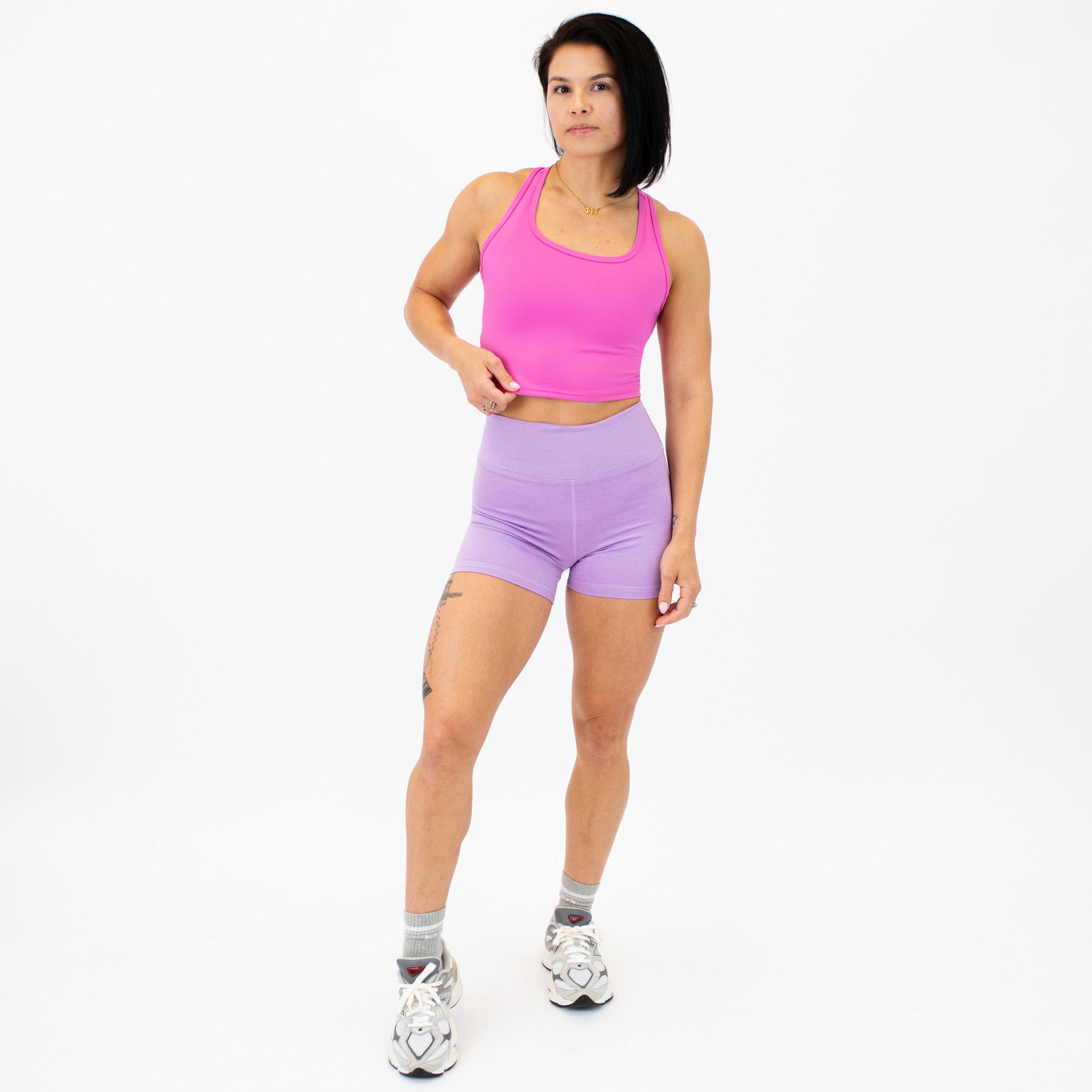 Phlox Racerback Crop Tank - Fitted