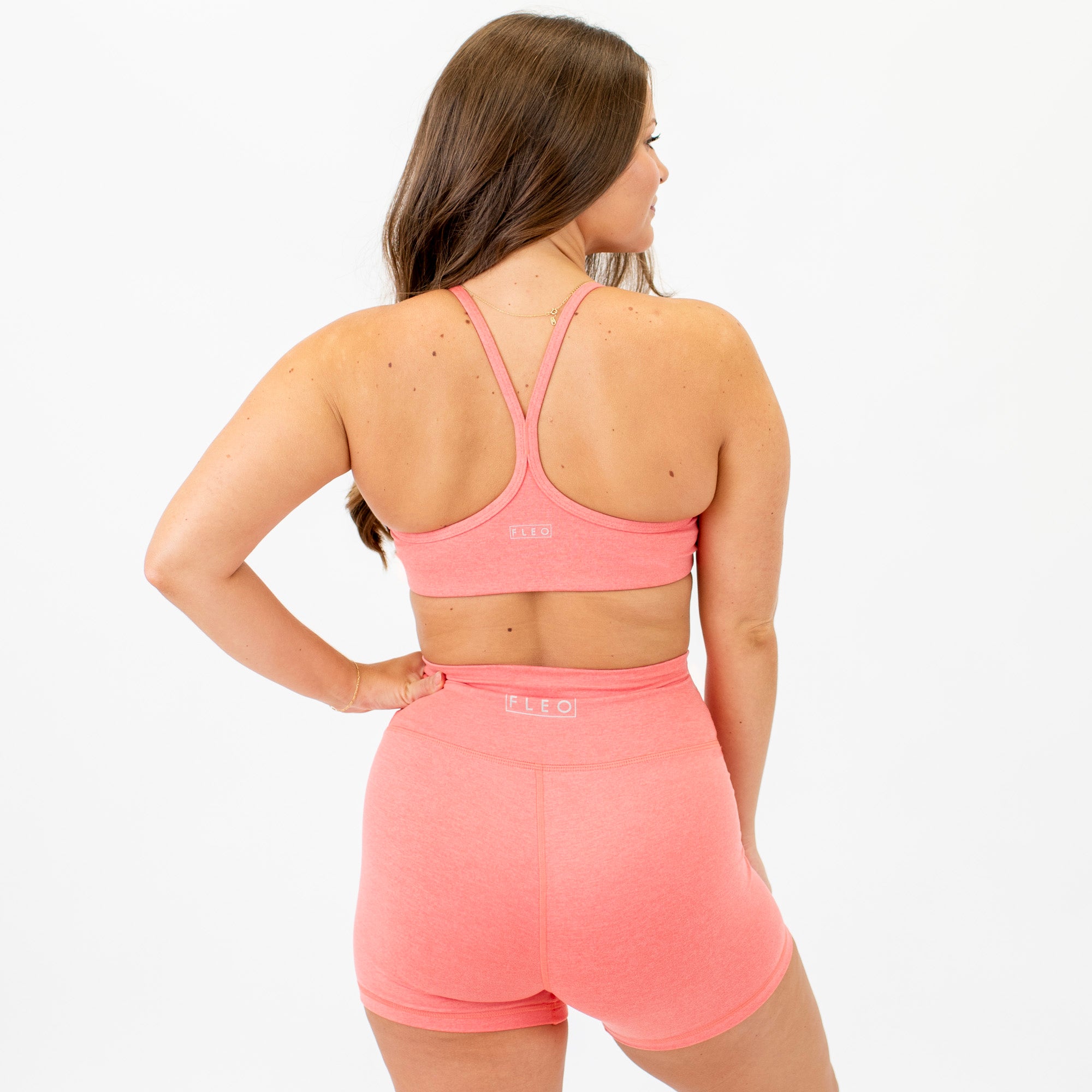 Racerback Sports Bra - Lila in Heather Begonia